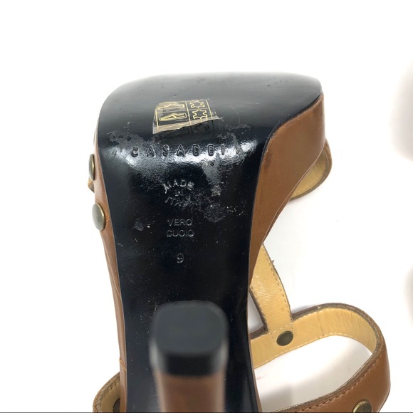 CASADEI, brown heeled sandals, made in Italy, size 9, NWOT - Picture 16 of 16